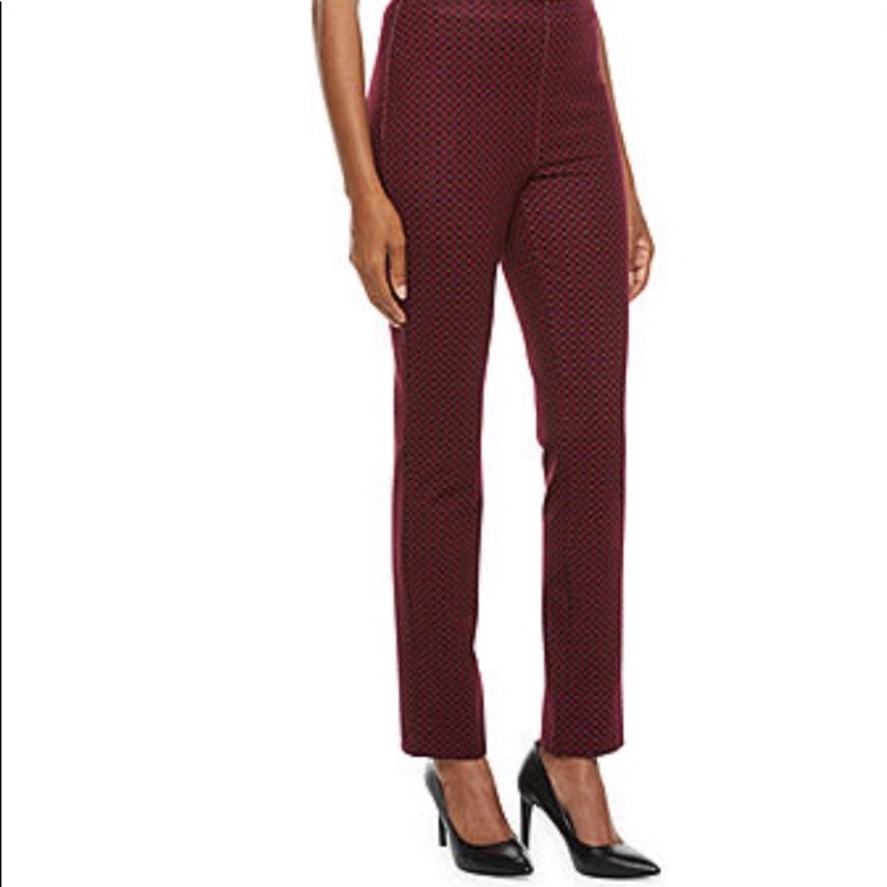 Van Heusen Red & Black Slacks